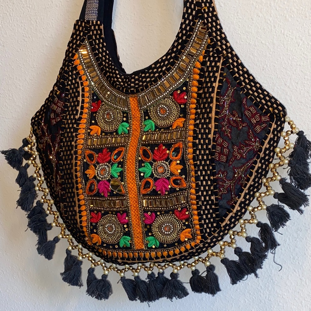 Embroidered Multicolor Boho Bag - Picture 6 of 11
